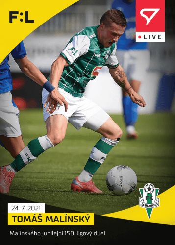 Sportzoo Fotbalové karty Fortuna Liga 2021-22 - L-001 Tomáš Malínský - obrázek 1