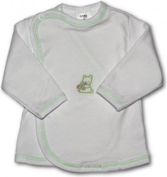 Kojenecká košilka s vyšívaným obrázkem New Baby zelená, Zelená, 56 (0-3m) - obrázek 1