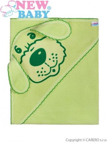 Dětská froté osuška pejsek 100x100 zelená, Zelená - obrázek 1
