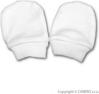 Rukavičky pro novorozence bílé, Bílá, 56 (0-3m) - obrázek 1