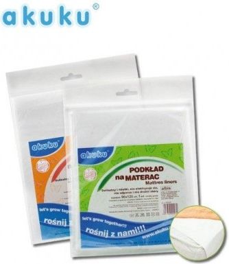 Nepromokavá podložka Akuku gumová 50x120 - střední tloušťka, Bílá - obrázek 1