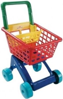 Dětský nákupní košík - zelený, Zelená - obrázek 1