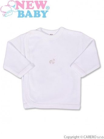 Kojenecká košilka s vyšívaným obrázkem New Baby bílá, Bílá, 50 - obrázek 1
