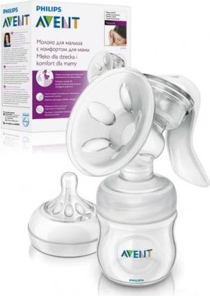 Ruční odsávačka Avent Natural + Natural systém, Transparentní - obrázek 1