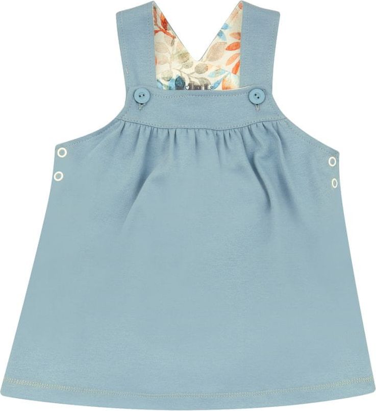Nini dívčí šaty z organické bavlny ABN-2632 74 modrá - obrázek 1
