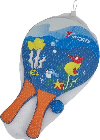 Dřevěné rakety Beach Ball - modrá - obrázek 1