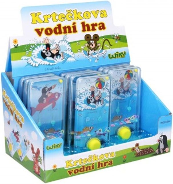 Wiky Vodní hra hlavolam 7x14cm plast Krtek 3 druhy 18ks v boxu - obrázek 2