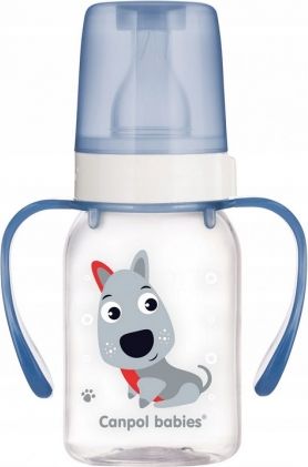 Canpol Babies Lahvička 120ml s úchyty - barvy kluk - obrázek 1