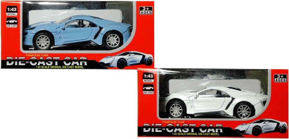 Kovové auto 10 cm - červená - obrázek 1