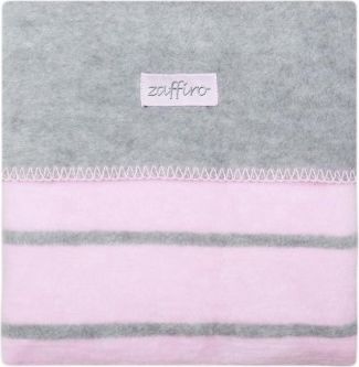 Dětská bavlněná deka Womar 75x100 šedo-růžová, Růžová - obrázek 1