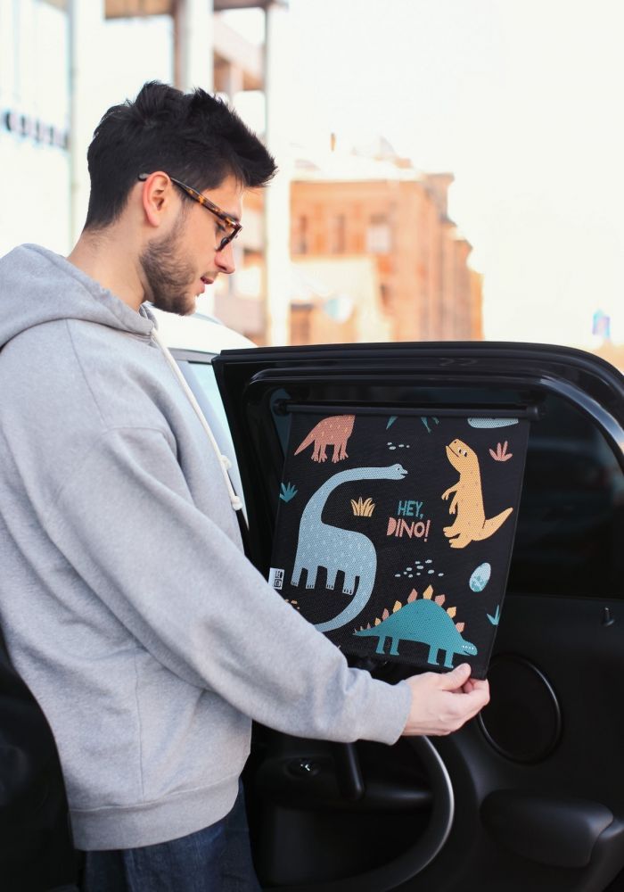 LEOKID Sluneční clony do auta 2 ks Hey Dino 2021 - obrázek 2