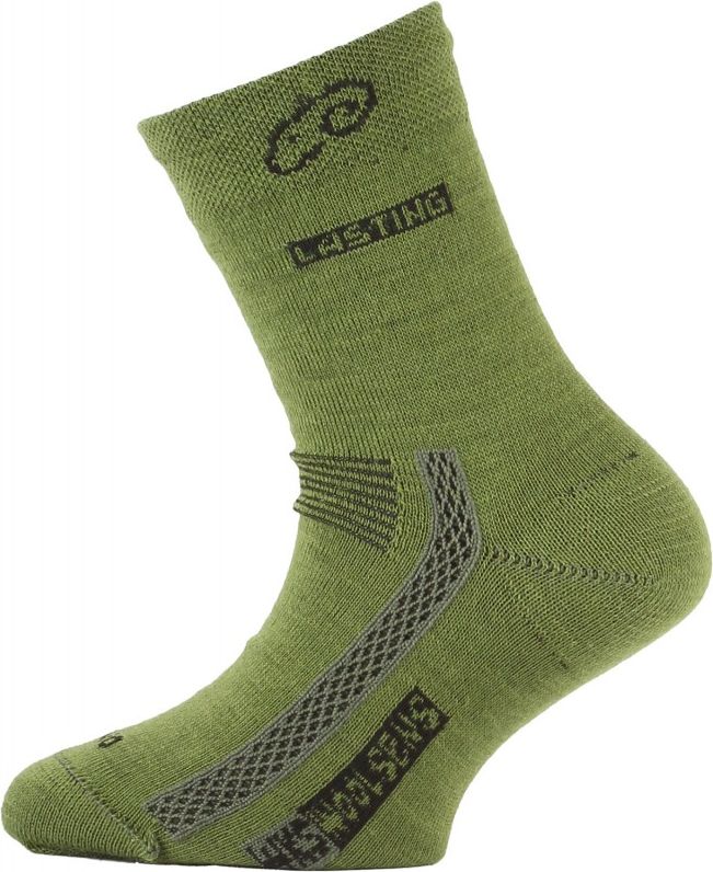 Lasting TJS 699 tenké merino ponožky zelené velikost: 24-28 XXS - obrázek 1