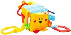 Hračka plyšová interaktivní i na kočárek - KOSTKA MEDVÍDEK barevná - BabyMix - obrázek 1