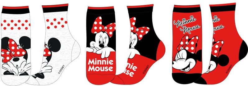 E plus M · Dětské / dívčí ponožky Minnie Mouse (3 páry) EU 23 - 26 - obrázek 1
