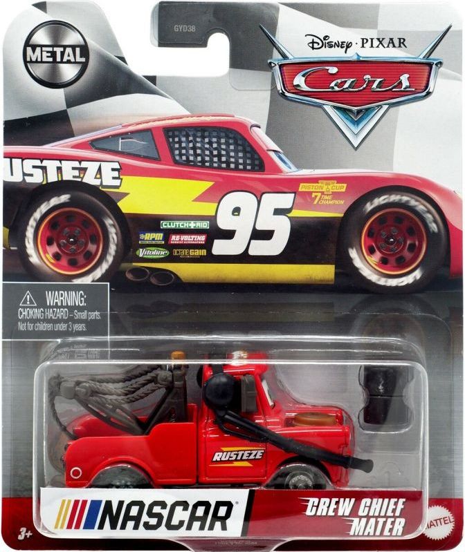 Mattel CARS 3 (Auta 3) - Crew Chief Mater (Burák - týmový šéf) - NASCAR - obrázek 1