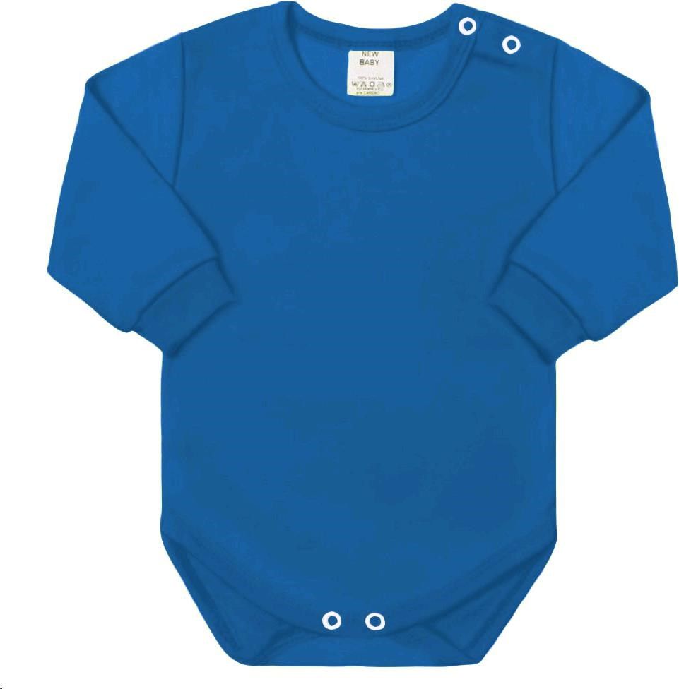 NEW BABY Kojenecké body s dlouhým rukávem New Baby modré Modrá 86 (12-18m) - obrázek 1