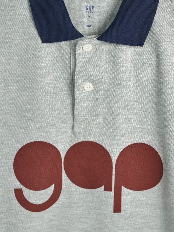 Fran Logo Polo triko dětské GAP | Šedá | Chlapecké | XXL - obrázek 3