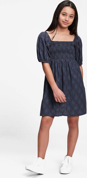 Smocked Šaty dětské GAP | Modrá | Dívčí | XXL - obrázek 1