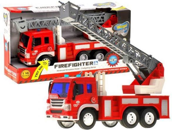 Hasičské auto s výsuvným žebříkem 27 cm - obrázek 1
