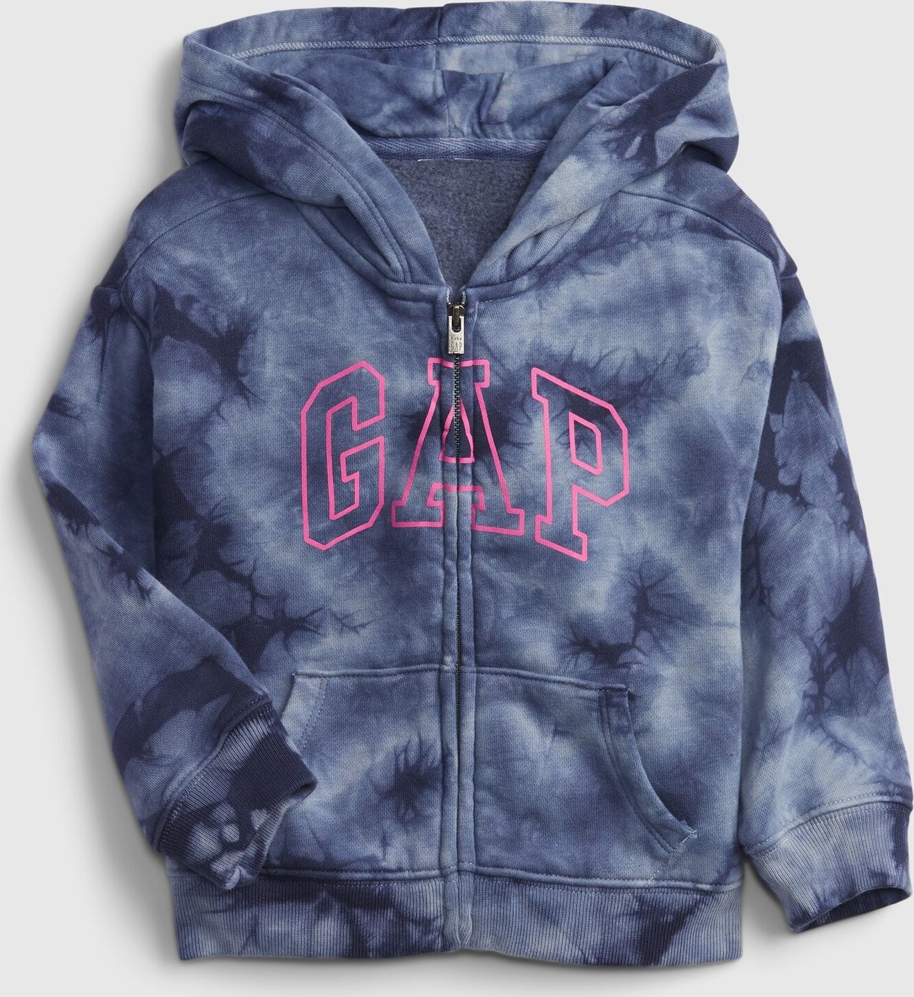 Modrá holčičí mikina GAP Logo tie-dye hoodie GAP - 92 - obrázek 1