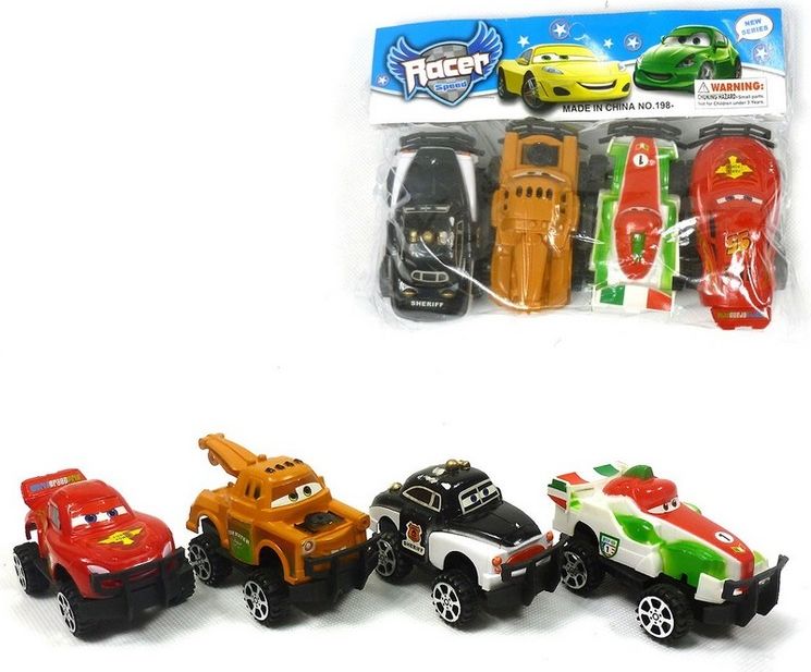 Sada aut CARS 4 ks - obrázek 1