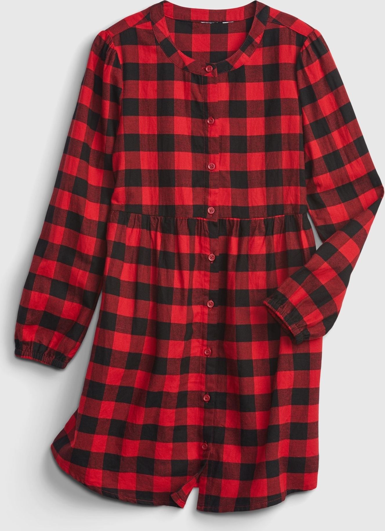 Červené holčičí šaty šaty buff plaid shirt GAP - 98-110 - obrázek 1