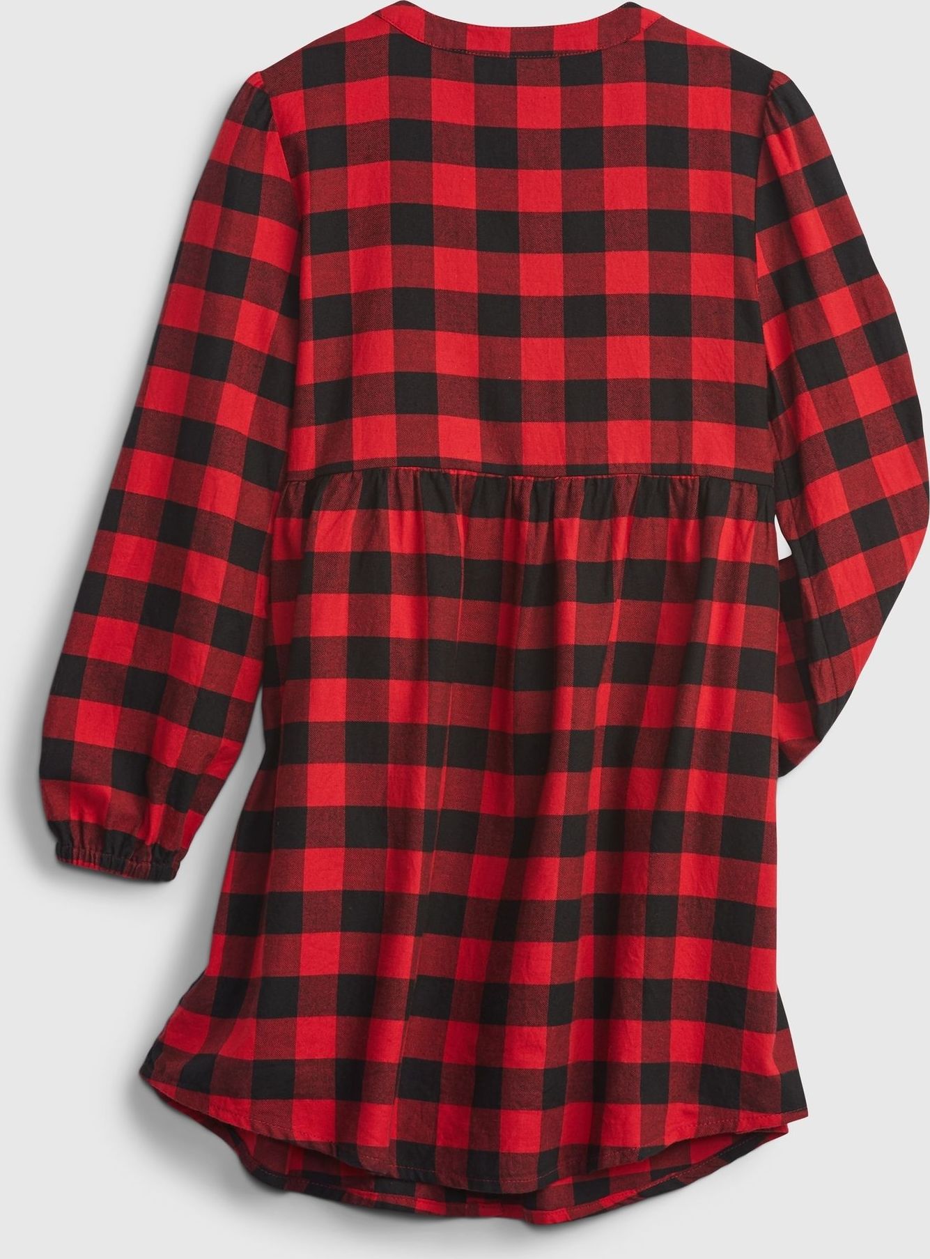 Červené holčičí šaty šaty buff plaid shirt GAP - 98-110 - obrázek 3