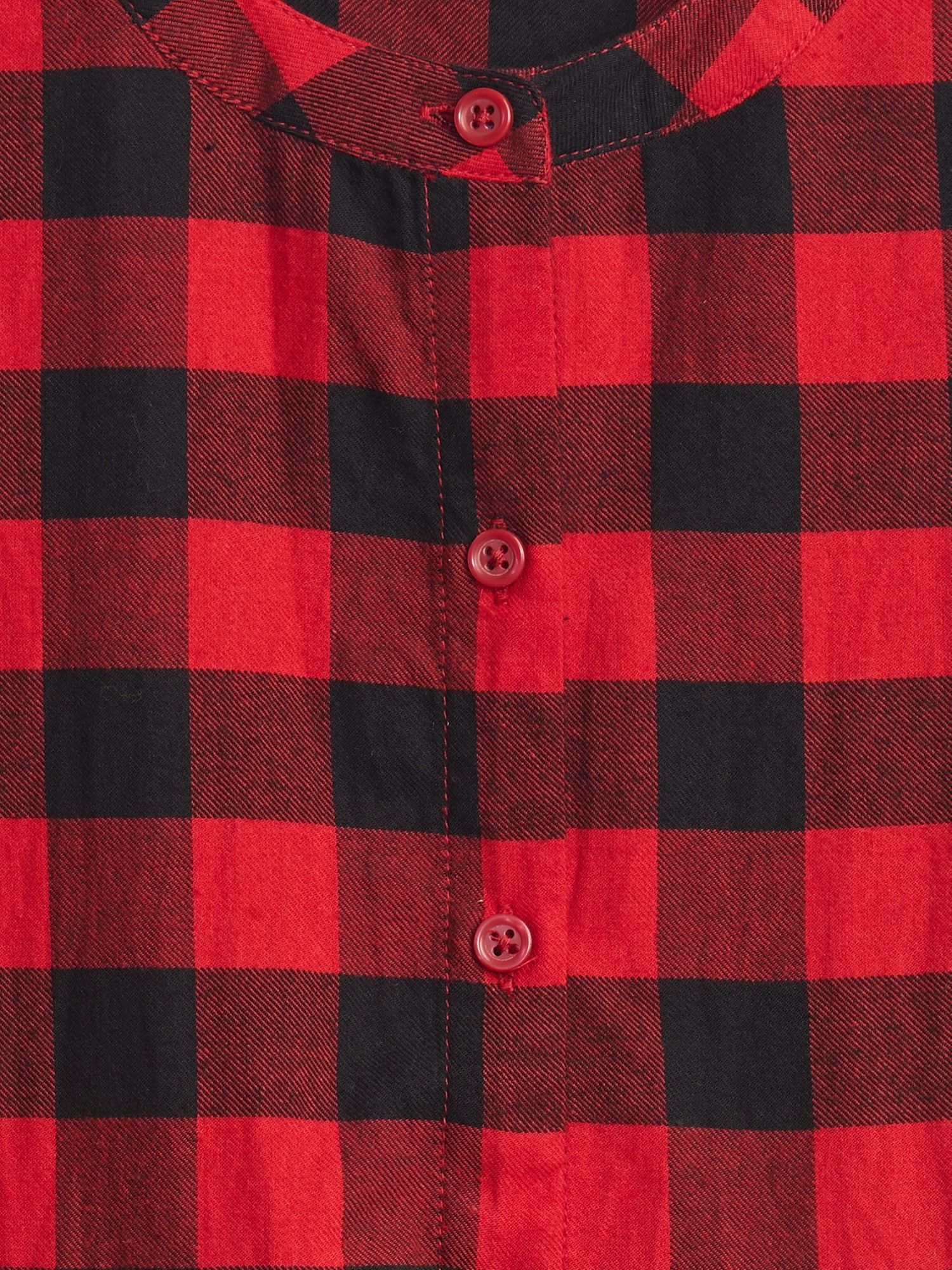 Červené holčičí šaty šaty buff plaid shirt GAP - 98-110 - obrázek 4