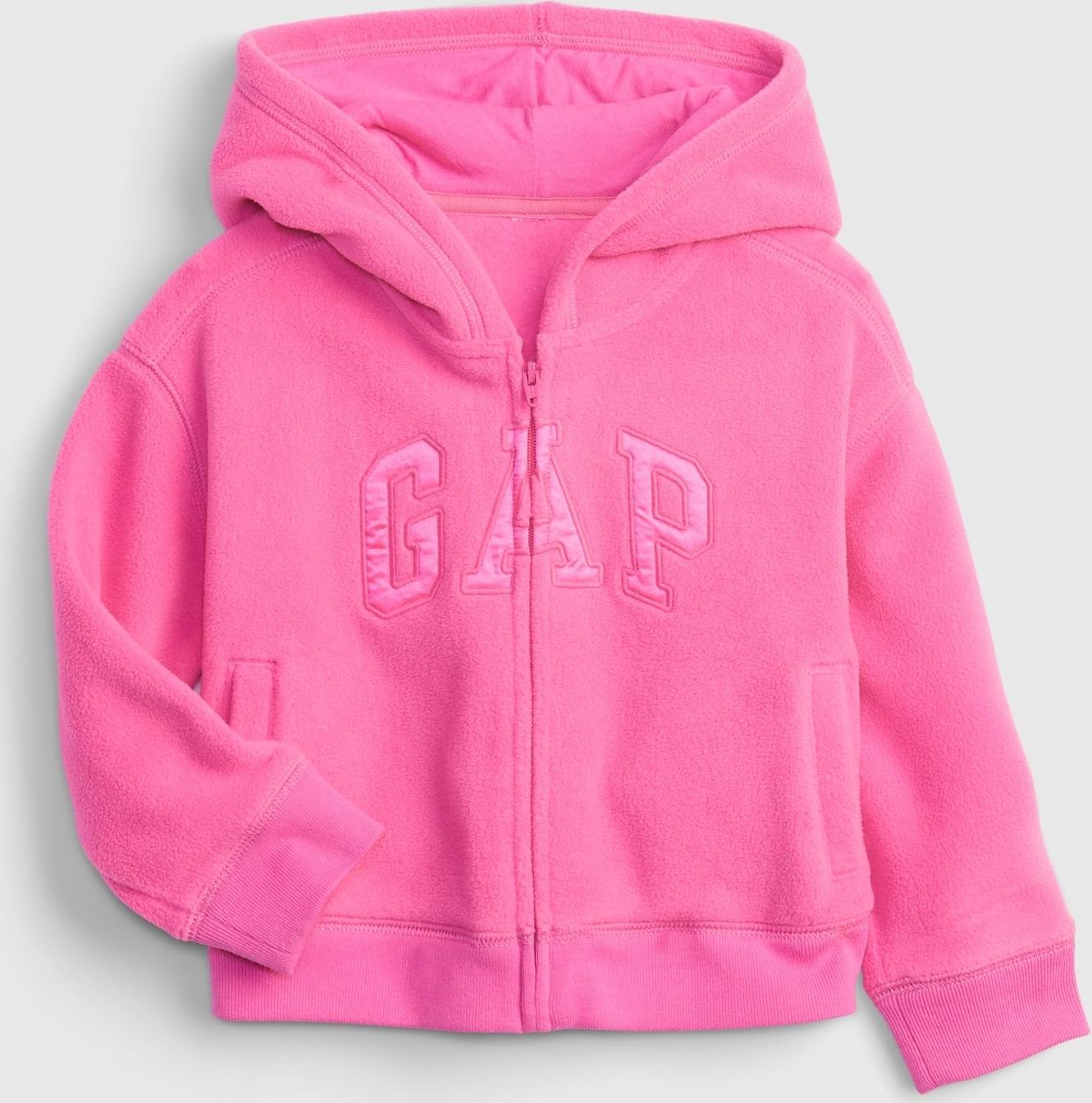 Růžová holčičí mikina GAP Logo profleece active top - 80-86 - obrázek 1