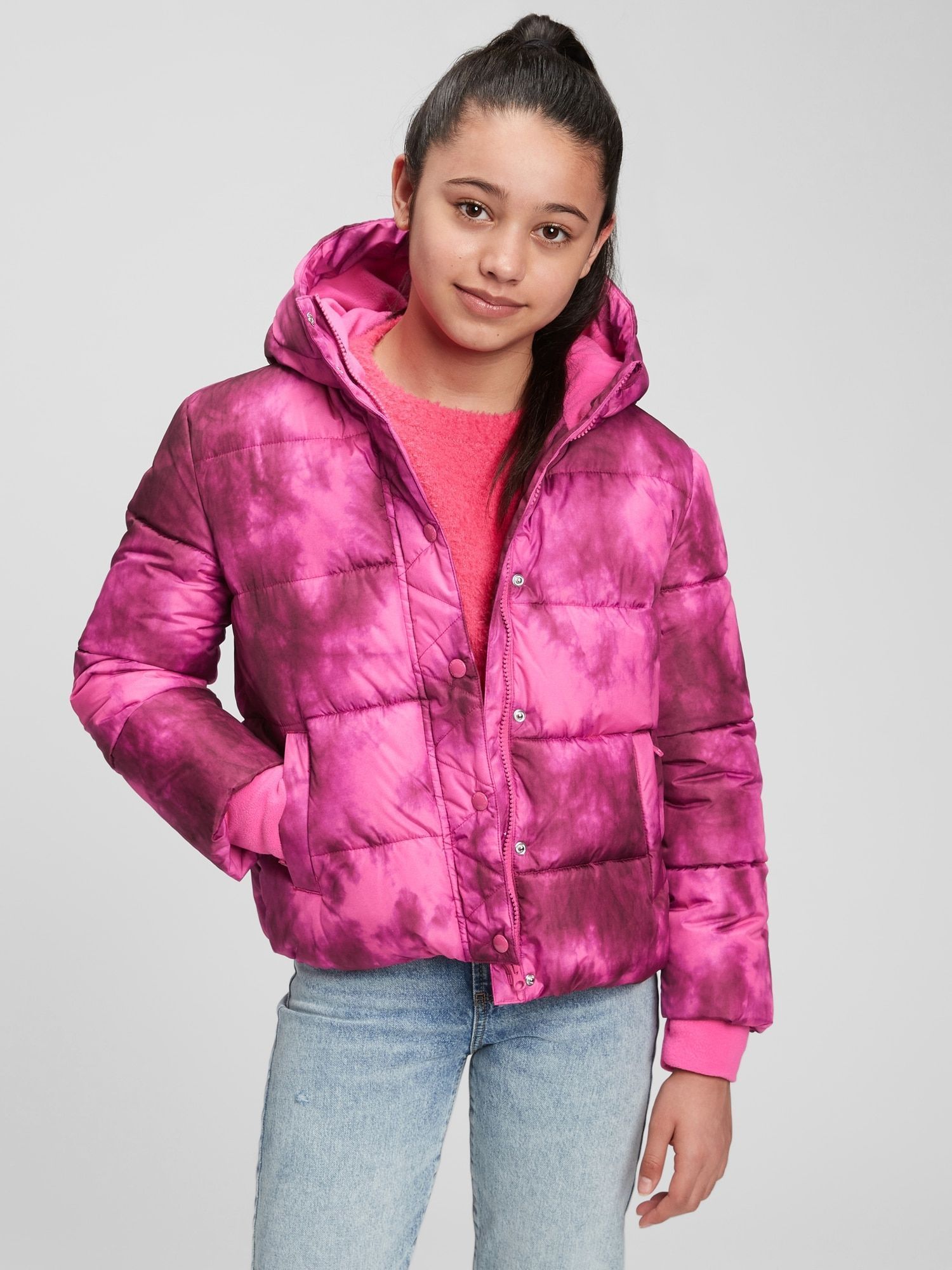 Růžová holčičí bunda classic warmest GAP - 98-110 - obrázek 1