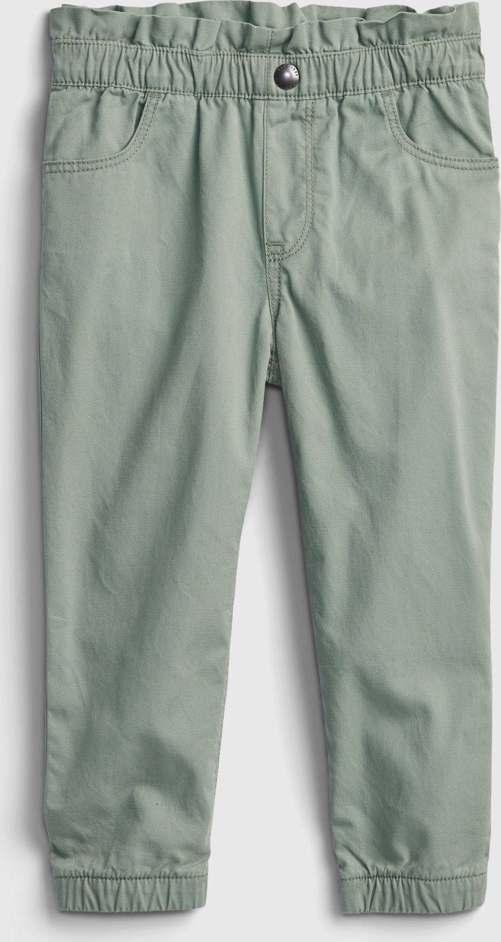 Zelené holčičí kalhoty plátěné mom GAP - 80-86 - obrázek 1