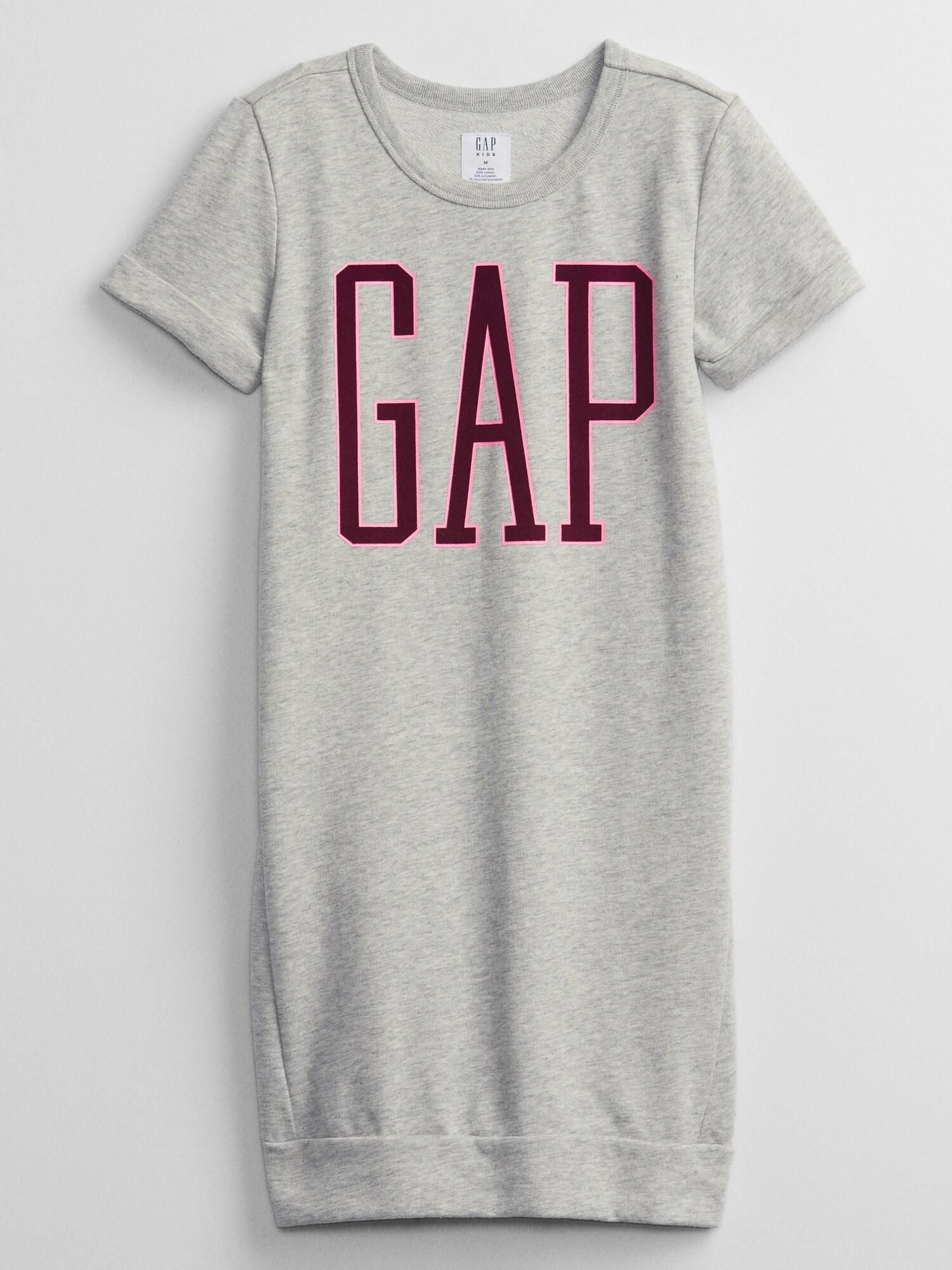 Šedé holčičí šaty teplákové šaty GAP Logo GAP - 98-110 - obrázek 1
