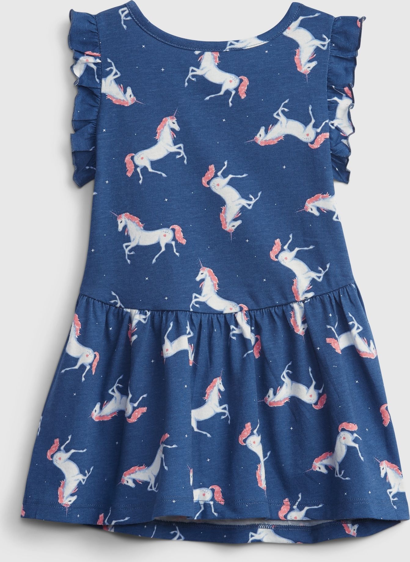 Modrý holčičí top sleevles print tunic GAP - 110 - obrázek 2