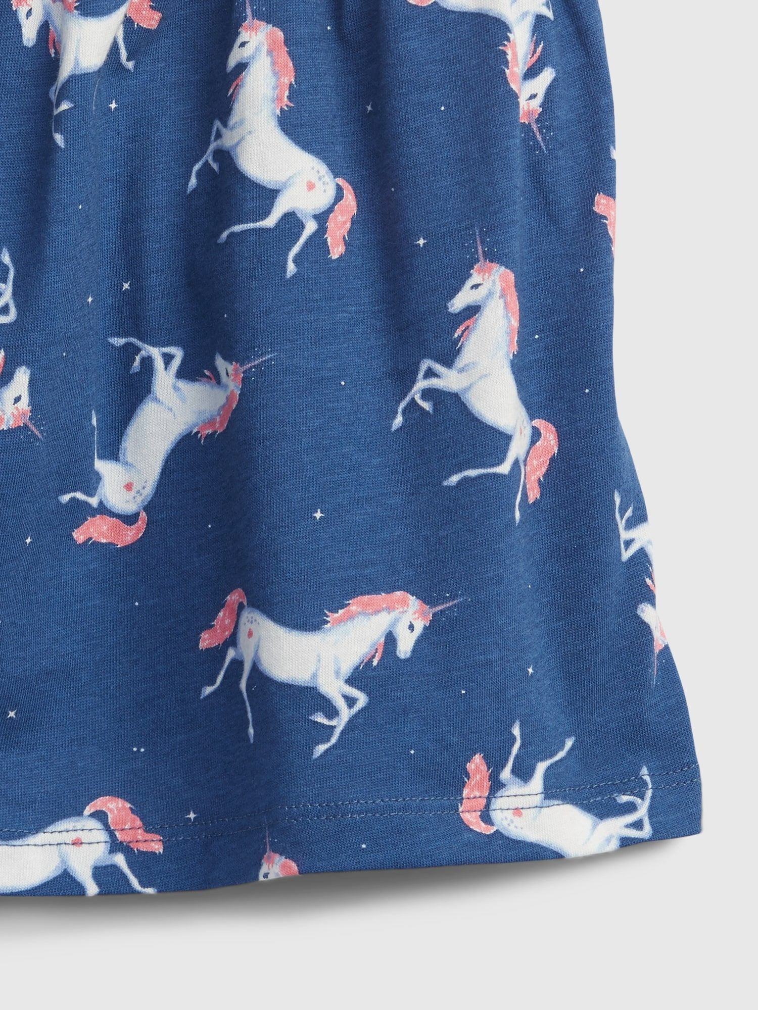 Modrý holčičí top sleevles print tunic GAP - 110 - obrázek 3