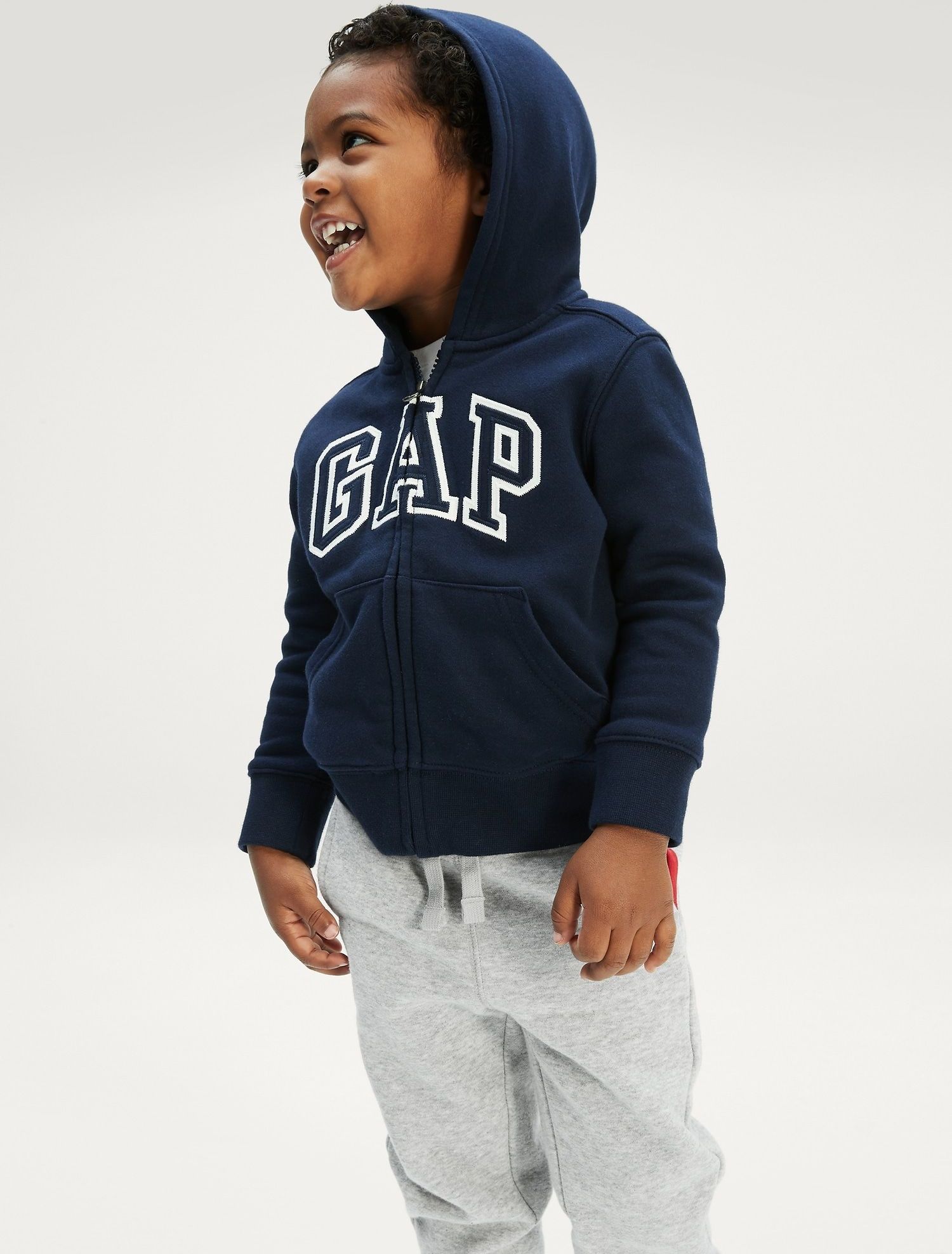 Modrá klučičí mikina GAP logo hoodie - 92 - obrázek 2