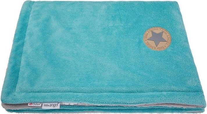 LITTLE ANGEL Deka dvojitá MAZLÍK BAMBUS Outlast® 70x100cm mint/sv.šedá - obrázek 1