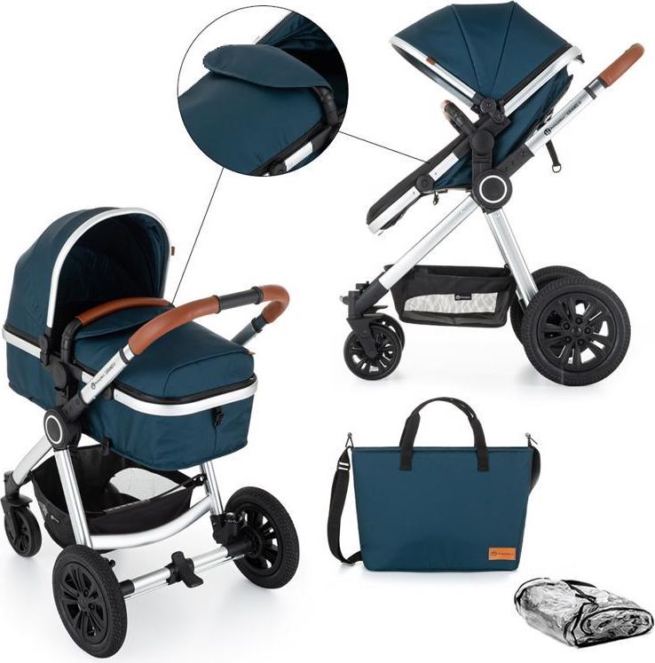 PETITE&MARS Kočárek kombinovaný 2v1 Grand II Platinum indigo + Odrážedlo Rapid Midnight Green ZDARMA - obrázek 2