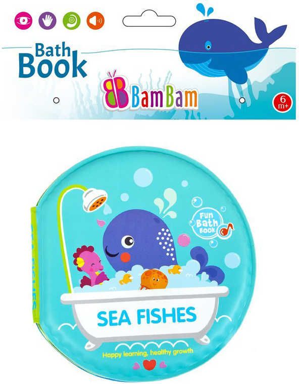 BAM BAM Baby knížka mořská zvířátka pískací do vany na koupání pro miminko - obrázek 1
