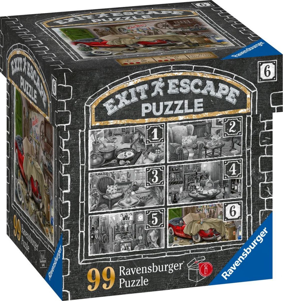 Ravensburger Puzzle 168828 Exit Puzzle Garáž 99 dílků - obrázek 2