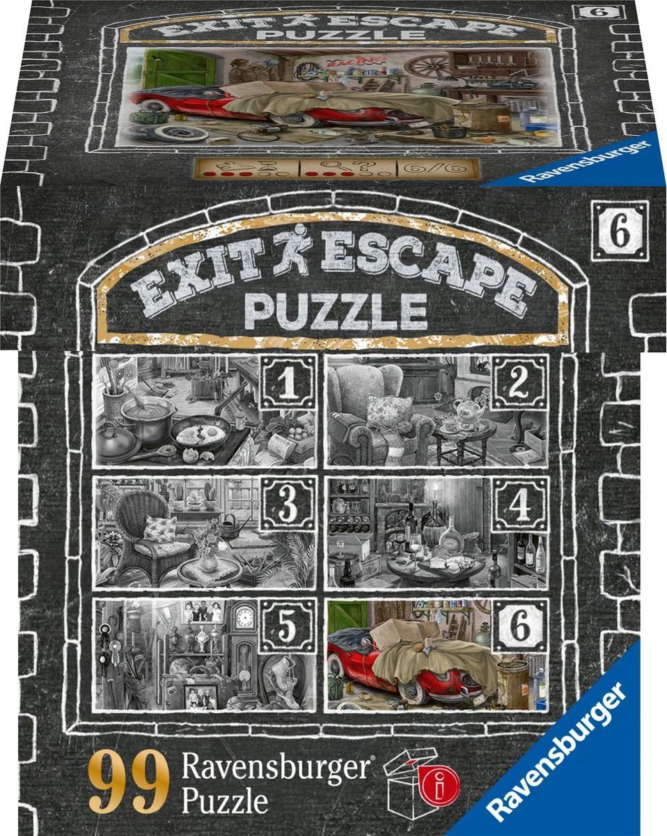 Ravensburger Puzzle 168828 Exit Puzzle Garáž 99 dílků - obrázek 3
