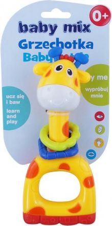 Dětské chrastítko Baby Mix žlutá žirafa, Žlutá - obrázek 1
