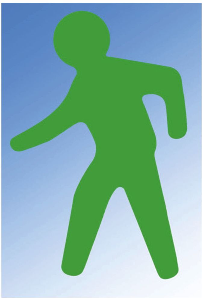 Heskins PermaRoute podlahový symbol - Chodící postava Rozměr: 500mm x 330mm - obrázek 1