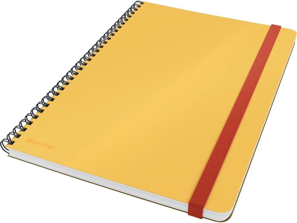 Leitz Spirálový sešit Cosy Soft Touch, matně žlutá, linkovaný, B5, 80 listů - obrázek 1