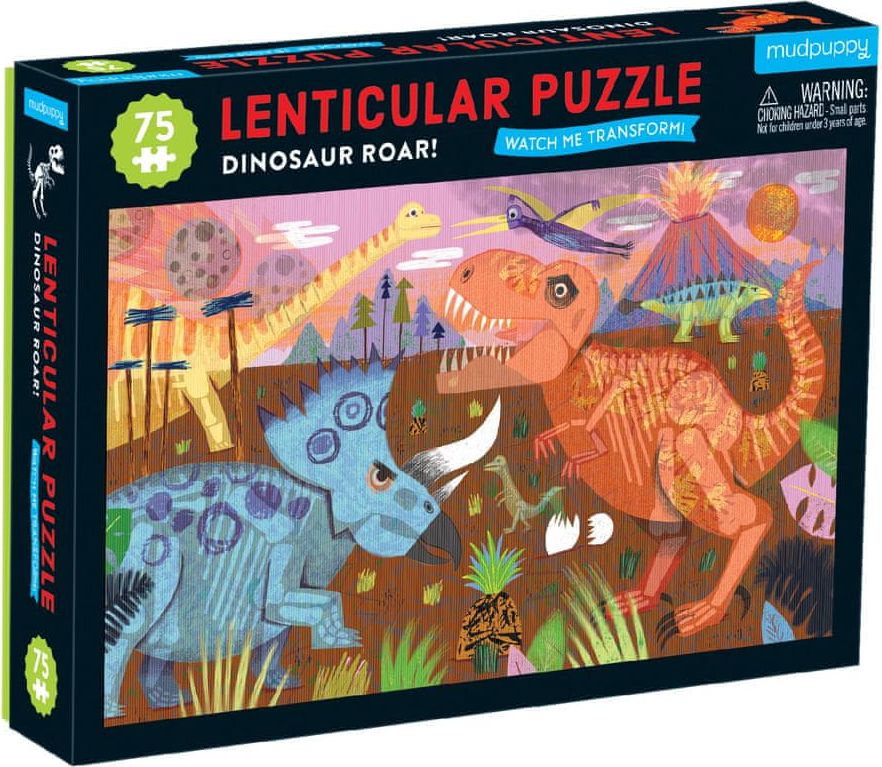 Mudpuppy Magické puzzle - Dinosauři (75 ks) / Lenticular puzzle Dinosaur Roar (75 pc) - obrázek 1