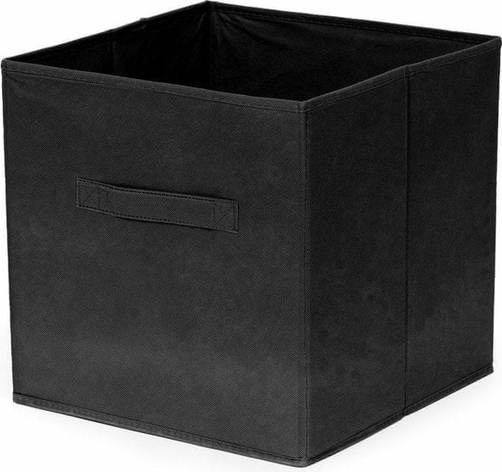 Compactor Skládací úložný box pro police a knihovny, polypropylen, 31x31x31 cm, černý - obrázek 1