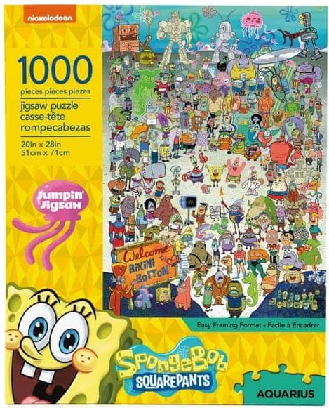 Grooters Puzzle Sponge Bob - Postavy, 1000 ks - obrázek 1