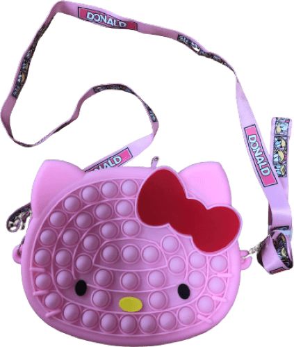 Pop It Pop It antistresová hračka kabelka růžová kočka 20 cm - obrázek 1