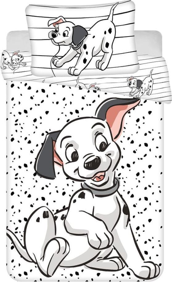 Jerry Fabrics Disney povlečení do postýlky 101 Dalmatians "Lucky Stripe" baby 100x135, 40x60 cm - obrázek 1