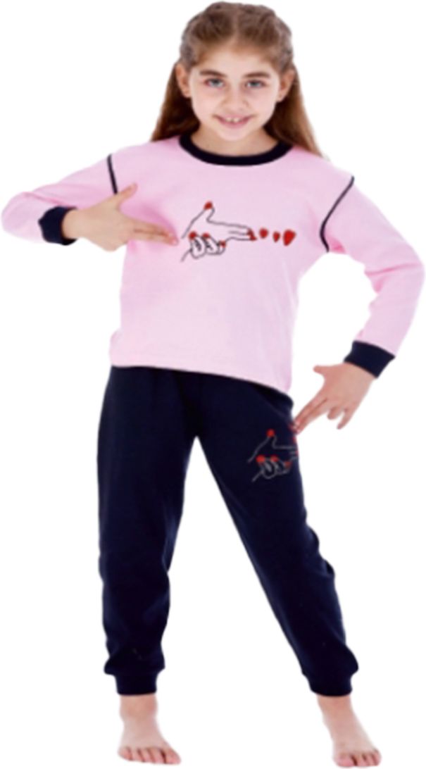 Dvojdílné dívčí pyžamo , růžová Velikost: 110 - obrázek 1