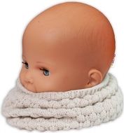 Nákrčník dětský pletený/komínek - TEDDY BEAR smetanový - BabyNellys - obrázek 2